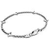 JVillion Bracciale Stella Uomo, Bracciale Argento Charms, Bracciale Minimalista, Gioielli Streetwear, Regalo Uomo (19.5cm)