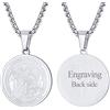 FaithHeart Medaglia Arcangelo Collana San Michele Ciondolo San Michele Guardiano Personalizzabile Acciaio Inossidabile/Oro/Nero con Catena 55+5 cm Gioielli Religiosi per Uomo Donna