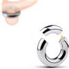 Generico Anello magnetico in metallo da uomo, anello magnetico per esercizi di stretching (45mm)