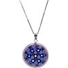 LE GEMME DI VENEZIA Collana Donna Con Pendente Murrina Milefiori Venezia In Vetro Originale Di Murano E Argento 925 Diametro 23 (COLORE 21)