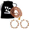 Wonder Care Autentico Rudraksh Mala con rosario Mukhi - Veri semi di Rudraksha himalayano, Ornamento religioso, Rosario Japa Mala Collana - Importato dal Nepal, Unisex