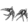 Helen de Lete S925 - Orecchini a perno in argento sterling con motivo a rondine