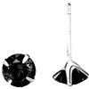 LES FOLIES DI PAOLA GRIECO Coppia di Orecchini Punti Luce Nero in argento 925 - Rainbow Collection (5mm)