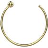 Monster Piercing 14k solido giallo oro calibro 22-8mm diametro palla fine aperta Hoop naso Piercing gioielli anello