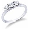 GV GIOIELLI DI VALENZA Anello modello Trilogy in Oro bianco 18k con Diamanti 0,45 ct.