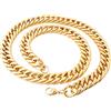 Beydodo Collana Catena Uomo Acciaio Cubana 60 cm, Collana Rapper Chain 16mm Larghezza Catena Collane Fai da Te