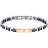 Maserati Jewels Bracciale Uomo, 22 cm, in Acciaio, Ceramica, PVD - JM420ATI05
