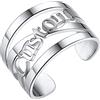 U7 Anello con Nome Personalizzato, Stile Infinito Anello Donna Regolabile Acciaio Inossidabile Personalizzabile Aperto - Originale Gioielli per Donna e Ragazza