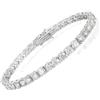 LOEXZAH Bracciale Tennis in Moissanite da 3-6.5mm, Bracciale Tennis con Diamanti S925 con Bracciale Moissanite per Uomo Donna, Bracciale di Fidanzamento con Diamanti Creati in Laboratorio, Bracciale da