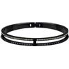 Breil Gioiello collezione ROCKERS JEWELS, BRACCIALI da DONNA in ACCIAIO COLORATO colore NERO misura MEDIUM con CRISTALLO