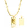 AMAR Amor Luxury Collana Uomo in Oro 585 Bizantina 925/585 con Medaglione - Regalo di Compleanno