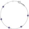 PERIMADE Braccialetto multicolore con occhio del diavolo da donna, placcato oro, regolabile, braccialetto portafortuna a catena, venduto in argento Sterling 925, ipoallergenico, smaltato, gioiello di