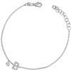 GV GIOIELLI DI VALENZA Bracciale lettera B in oro bianco 18k con diamanti