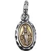 ForFox Ciondolo Ave Maria in Argento Sterling 925 Bicolore Vergine Maria Madonna di Guadalupe Unisex