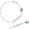 Sakrami Bracciale in Argento 925 per Bambini con Piastrina Incidibile e Macchinina Kids Collection + Confezione Regalo Personalizzata - Braccialetto per Nascita Comunione o Battesimo