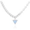 GUESS Silvertone Statement Collana con logo, taglia unica, metallo, pietra di vetro, Misura unica, Metallo, Pietra di vetro