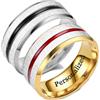 Ihanskio Personalizzato Anello per Le Coppie Blu della Banda del Modello Anelli all'Interno può Inciso Personalizzato Promessa di Nozze Anelli di Fidanzamento Argento 6-13# 8mm