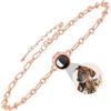 AOiViOZ Braccialetto di Proiezione Personalizzato in Argento - Bracciale Commemorativo con Foto Nascosta, Regalo per Anniversari, Compleanni e Laurea-Oro rosa