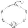 Brosway Bracciale Donna, Bracciale Rigido in Acciaio e Cristalli con Simbolo Lettere | Collezione Chakra - BHKB067
