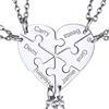 GoldChic JEWELRY Collana Donna Cuore Puzzle Collane Personalizzate, Ciondoli Di Amicizia Divisi In Acciaio Inossidabile Per Lui e Per Lei, Madre Figlie Gioielli Di Famiglia Regali Per Coppie