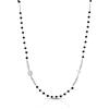 Donipreziosi Collana Rosario a Giro in Argento 925% Uomo Donna Unisex con Grani Neri da 3.5 Mm