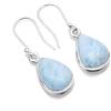 Silver Palace Orecchini pendenti Larimar in argento sterling 925 naturali da donna