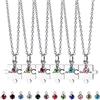 MeMeDIY Ciondolo Puzzle Personalizzato 2/3/4/5/6 Pz Collana Incisione Nome Data per Coppie Donna Uomo Birthstone Catena Regolabile in Acciaio Inossidabile Gioielli per Famiglia Amore Amicizia
