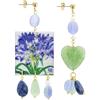 Lebole Maison Lebole Gioielli Orecchini da Donna Mix&Match The Tag Fiore Lilla Azzurro