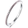 LES FOLIES DI PAOLA GRIECO Anello Veretta Girodito Rosa in argento 925 rodiato - Rainbow Collection (US 12 - ITA 27)