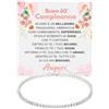 Bramart Bracciale Tennis Idea Regalo Compleanno 60 anni Donna con Pietre di Zirconia Cubica per lei Finitura in Oro Bianco Argento 925 Natale Evento - Cofanetto con DEDICA incluso (60 Anni - 2)