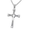 ZIERVIA Collana con croce Fast and Furious Dominic Toretto Vin Diesel - Regalo in argento sterling 925 for uomini, donne, ragazzi e ragazze(22G,50cm)