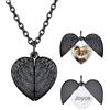 U7 Collana con Foto Personalizzata Donna Ciondolo Personalizzata con Foto Cuore Ali Apribile Acciaio Inossidabile Ciondolo Portafoto Placcato Oro con Catena 51cm+5cm Regalo per Donna Mamma