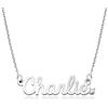 MyNameNecklace MYKA - Collana Personalizzata con Nome Corsivo con Opzione Diamante in Argento Sterling 925 o Placcatura in Oro - Regalo di Gioielli per Lei (Argento 925 con diamante)