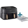 Philips Airfryer Serie 3000 da 9.0L con doppio cestello + accessorio Friggitrice ad aria NA352/04
