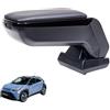 r. RATI Bracciolo bracciolo S compatibile per Toyota AYGO X Hibrido 2026 [nero, pelle vegana] bracciolo centrale con vano portaoggetti