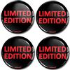 SkinoEu® 4 x 60mm Adesivi Resinati 3D Gel Stickers Auto Coprimozzo Universale Logo Silicone Autoadesivo Stemma Adesivo Copricerchi Tappi Ruote Colore Limited Edition A 6560