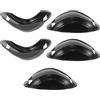 DONFAMDS Set 5pezzi Imbottiture Mentoniera Casco Moto in Plastico Nero, Facile Installazione, Protezione Sotto Mento per Casco Skateboard e Bicicletta