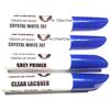 SD COLORS CRYSTAL WHITE 707 - Kit di riparazione per ritocchi da 12 ml, con pennello per scheggiature e graffi, codice colore 707, colore: bianco cristallo (vernice+primer + laccetto)