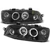 Shop Import - Coppia di fari F- Punto 99-03 Angel Eyes, colore: nero