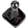 VOALVT Testa Leva Cambio Per VW Per Golf 5 Per A5 MK 2004 2005 Per Golf 5 Per Plus 2004 2005 2006 2007 2008 Pomello Del Cambio A 5/6 Velocità Con Cuffia In Pelle Marce Leva Pomello(5 Speed4)