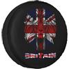 Oudrspo Copri ruota di scorta vintage testa di leone bandiera britannica protezione ruota 15 pollici per diametro 70-75 cm per rimorchio camper SUV camion antipolvere resistente alle intemperie veicolo univer