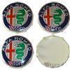 VS 4 Tappi Coprimozzo 60mm Compatibili con ALFA ROMEO Giulietta Giulia 147 159 146 156 Brera Stemma Fregi Green My 2016