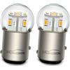 Ruiandsion 1157 BAY15D P21/5W LED lampadina del freno 6V-30V bianco caldo lampadine LED sostituire per la luce di arresto della luce del freno dell'automobile Luci di marcia diurne (2PCS)