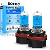 SOFOC HS5 Lampadina Alogena Faro P23T 12V 35/30W 5000K Bianco Doppio Filamento Abbaglianti/Anabbaglianti per Moto Auto Plug & Play 2Pcs