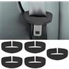 FWUNYVN 5PCS Copertura per Fibbia Cinture, Fibbia di Fissaggio per Seggiolini Auto in Pelle Decorativa Protettiva, Clip Silenziatore per Cinture, Copertura per Fibbia Cinture per la Maggior Parte dei
