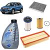OP Kit tagliando 4 filtri + 5L olio Q8 5W-30 per Volkswagen Tiguan 1.6 TDI 2016+