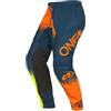 O'NEAL Oneal Element Racewear V.22 Pantaloni Motocross Pantaloni Element Racewear V.22 per Adulti/Unisex, Blu/Arancione/Giallo Fluo, 32/48 Unisex - Adulto