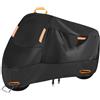 HAAXSHOB Telo Coprimoto, per Royal Enfield Bullet Meteor Classic 350 500 Antipolvere Protezione UV con Foro per Lucchetto Fibbia Antivento,265 * 105 * 125cm