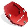 YDADV Accessori Moto Supporto Laterale Base Per Honda NC 750 X Kickstand Pads NC750X 2021-2024 Estensione Laterale Cuscinetto Piedi (Rosso - Logo)