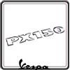 GSC RICAMBI SRL TARGHETTA SCRITTA LOGO STEMMA ADESIVA PX 150 COFANO LATERALE PER VESPA PX TUTTI I MODELLI